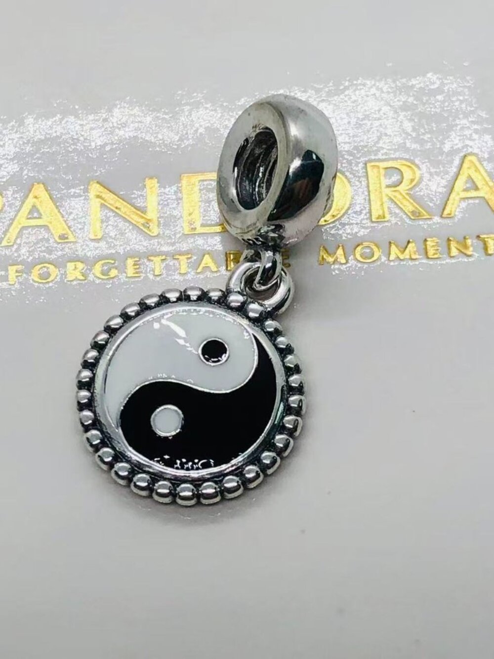 Pandora Ying Yang Dangle Charm S925 Silver with box